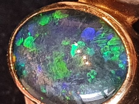 Opal Ring 3,20 ct. (gelbgold 585) Opalring mit 2 großen Steinen
