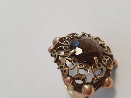 FLOHMARKTFUND - alter Ring mit 🦉 EULEN ?!? - und einem braunen Stein ?