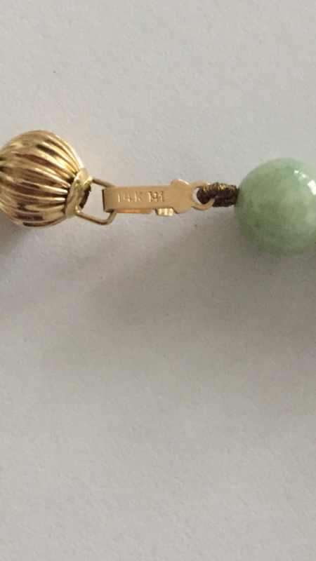 Stein-Perlen Kette mit Gold Verschluss
