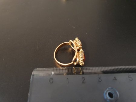 Damenring Gold mit 23 Orient-Perlen (no. 9)