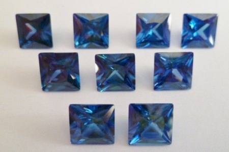 Rohmaterial Cubic Zirkonia - blau
