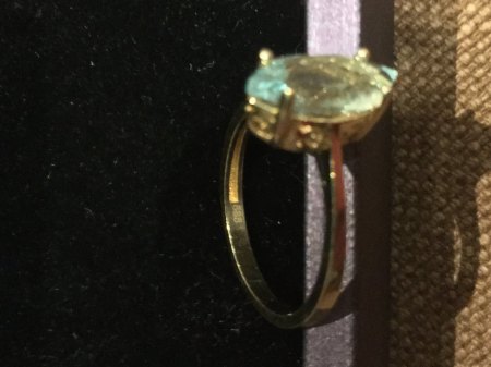Ring 14 Karat Gold (585) mit Stein Marquise Schliff ?