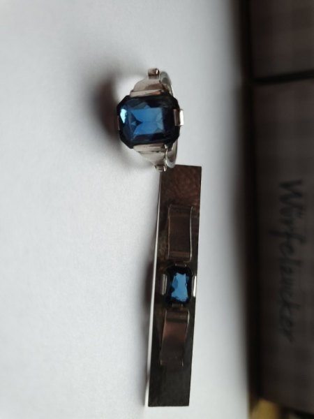 Welche blauen Steine in 800er Silber - um 1900?