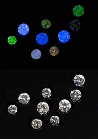 Fluoreszenz von Diamanten