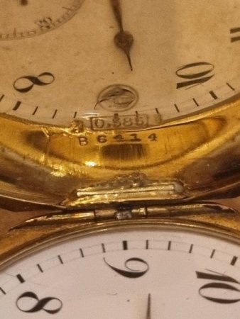 Goldene Taschenuhr 0,585 Herstellerpunzen erkennen und Wertermittlung