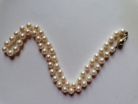 Perlencollier mit Schliesse 46 cm