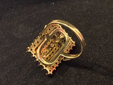 900er Silber Ring mit Granaten