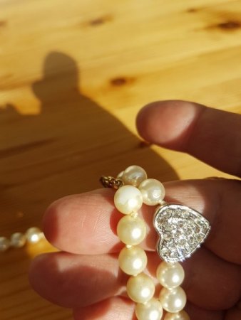 Perlenkette mit Herz