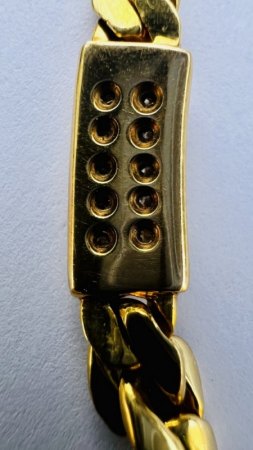 Halskette 750er Gelbgold mit 10 Steinen