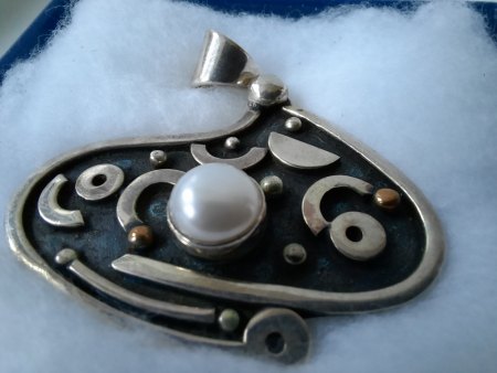 Anhänger Silber mit kleiner Perle