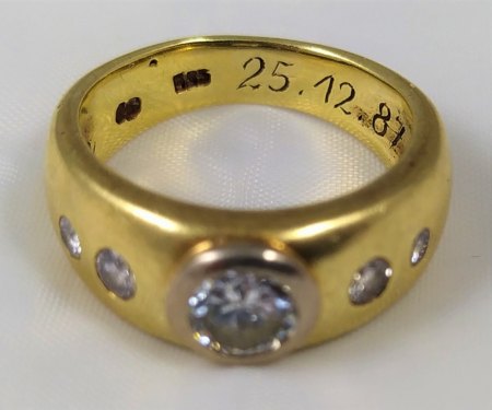 Ring, 585er Gold mit Brillanten