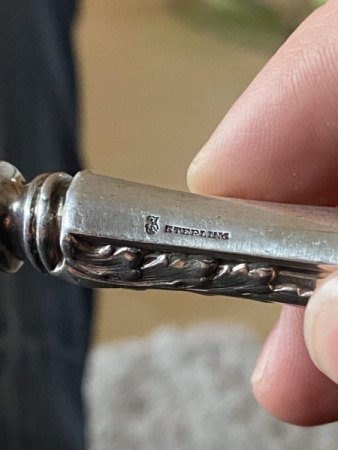 Sterling Silber Messer unbekannte Punze/ Herkunft