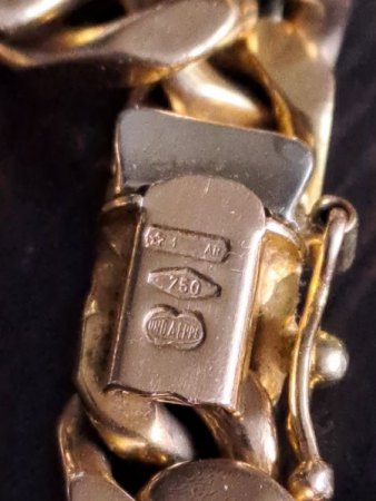 Bitte um Wertschätzung: Armband 750er Gold, mit eingefassten Edelsteinen