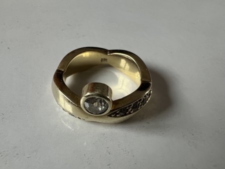 Ring 585/14 Karat, 0,5 Karat Diamant Altschliff