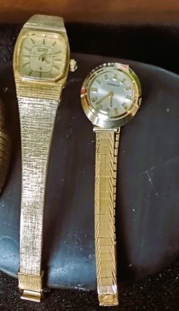 2 goldene Uhren eine ist Marke Dugena/ Citizzen Quartz