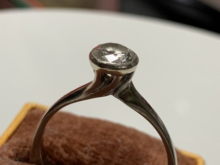 Wertschätzung Ring, Weißgold mit Stein